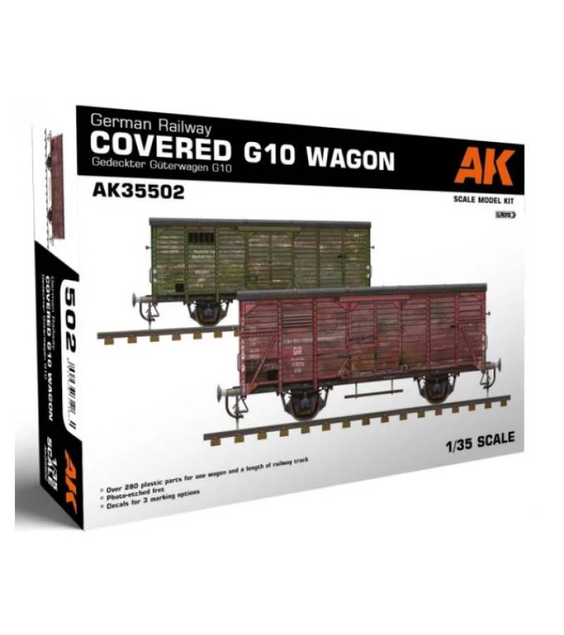 1:35 GERMAN RAILWAY COVERED G 10 WAGON