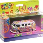 1:43 VW CAMPERVAN PEACE LOVE & MUSIC COR DISC