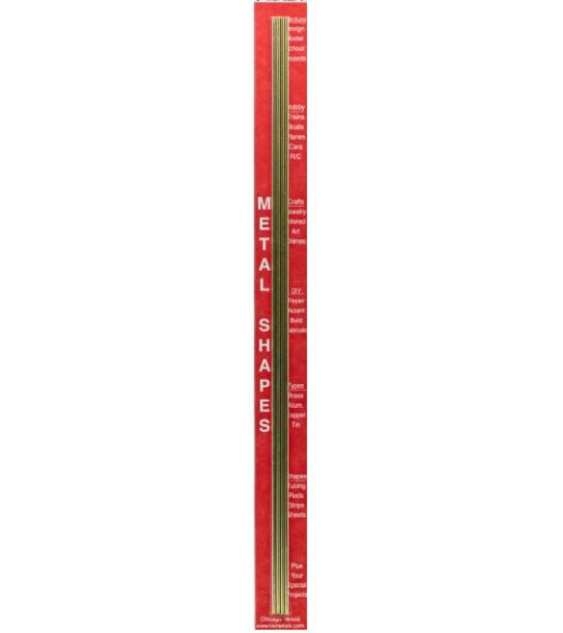 ROUND BRASS TUBE 5mm OD x 0.45 x 300mm (3 percard)